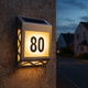 Illuminated Solar House Number Warm White Stainless Steel Illuminated Solar House Number Warm White Stainless Steel